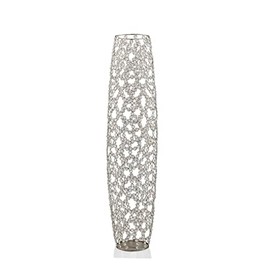 Modern Day Accents 5739 Ola De Cristal X-Large Floor Vase, Barrel Floor Vase for Flowers, Corner Decor, Decorative Floor Vase for Home Decor, Office Decor, 40" H