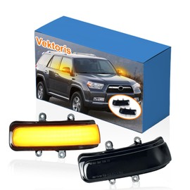 Vektoris LED Front Bumper Side Mirror Light for Toyota Tacoma 2012-2015 | Sienna 2013-2020 | 4Runner 2010-2013 | RAV4 2009-2012, Smoked Lens Amber LED Side Mirror Turn Signal Lamp, 2PCS (Smoked Lens)