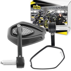 Area1 Motorrad Lenkerendenspiegel Spiegel Set kompatibel mit California 1400 Audace Eldorado Turing Custom (V85)