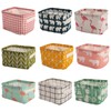 Lawei 9 Pack Mini Canvas Storage Bins - Collapsible Canvas