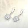 Starchenie Snowflake Dangle Earrings for Women 925 Sterling Silver Leverback