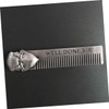 TOVINANNA 3pcs Stainless Steel Fine Tooth Hair Comb for Men