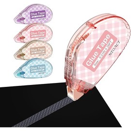 NEOACT 4 Pack Scrapbook Tape,Double Sided Tape Roller for Crafts Scrapbook Supplies,0.31In x 26 Ft Tape Runner Glue Tape for Scrapbooking Gift Wrapping and Junk Journaling Craft Supplies