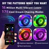 TAVARAY 4PCS 14" Double Sided RGB LED Wheel Ring Lights
