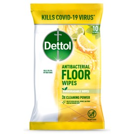 Dettol Floor Wipes Cleaning Lemon and Lime Extra large Wipes, 10 each