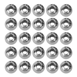 25Pcs Fly Tying Tungsten Alloy Beads Round Nymph Head Ball Fishing Tackle Dark Nickel(4.6mm)