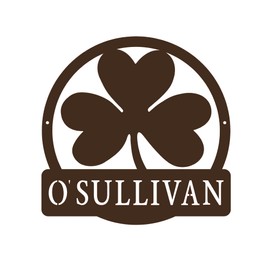 Monogram Shamrock, Shamrock Door Hanger, Shamrock, St Patrick's Day Decor, Irish, Spring Wreath, Metal Signs (Roman Bronze, 32")