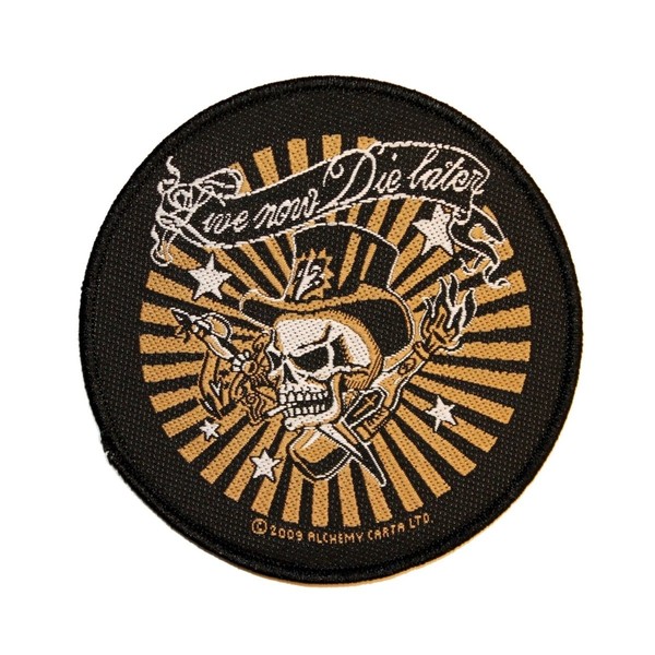 Live Now Die Later Party Rebel Skull Alchemy Carta Sew