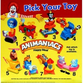 McDonald's New MCDONALDS 1995 / 93 ANIMANIACS COMPLETE SET OF 8 + 4 = 12 Toys Total Sealed