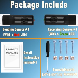 Garage Door Sensors for Genie/Overhead, GSTB-R STB-BL Safety Sensors Compatible with Genie/Overhead Garage Door Opener Made After 1993,Includes Sender & Receiver