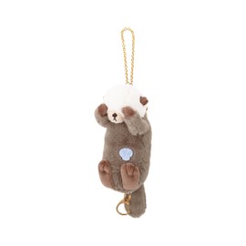 Libuhahato Reel Mascot, Kubinekko Sea Otter, Total Length Approx. 5.1 inches (13 cm), Key Chain, 97123-10