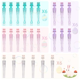 Easter Bunny Party Favors Bubble Wands for Kids Bunny Toys Gifts for Kids Easter Basket Stuffers Bubble Blowing Gadget Giveaways
