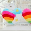 Toyvian Cushion Heart Throw Pillow Christmas Decorative Pillows Rainbow Heart