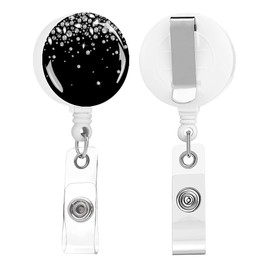 Badge Reels Retractable,Id Badge Holders Retractable,Badge Clips Retractable ID Card Holder for Teacher, Student, Office Worker(Shiny Diamond)