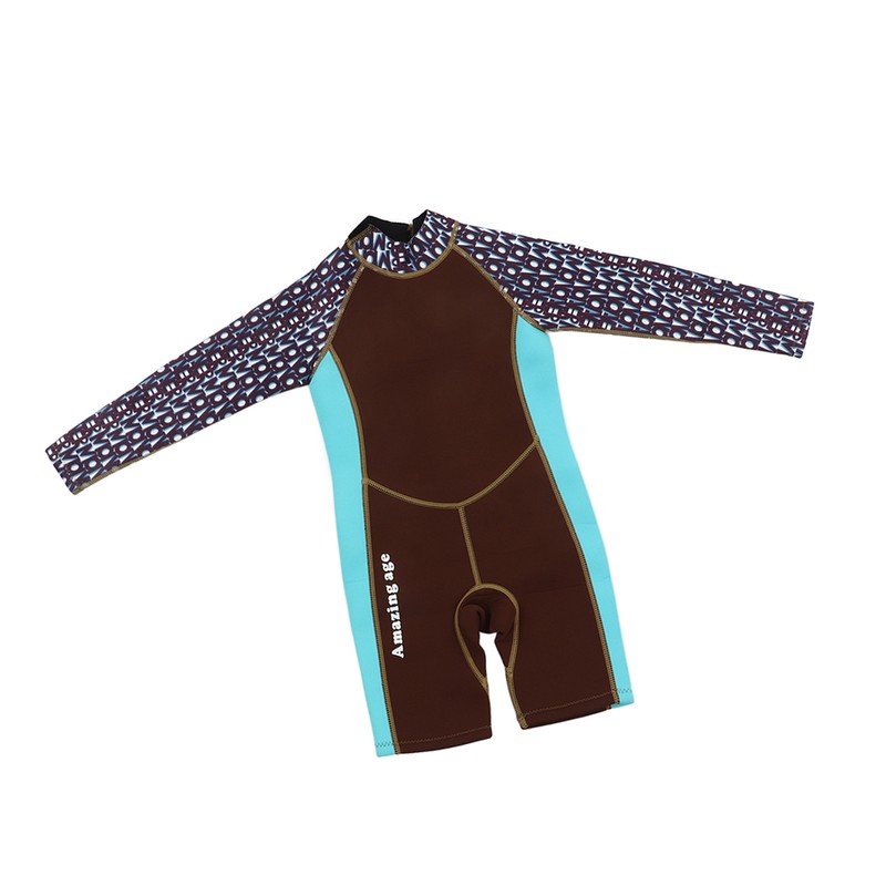 Kids Wetsuit 2.5mm Neoprene Long Sleeve Fullsuit Back Drawstring Warm