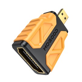 MOGOOD Micro HDMI to HDMI Adapter 1 Pack, 4K@30Hz, HDR, 3D Dolby, ARC, Compatible with Raspberry Pi5/Pi4, GoPro Hero, Nikon, Sony and More