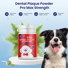 Fuzzl Plaque Powder 60g Pro Max Strength Vet Approved – Advanced Natural Seaweed Formula for Dogs & Cats – Supports Dental Health, Reduces Plaque & Tartar, Freshens Breath - Oral Care Supplement