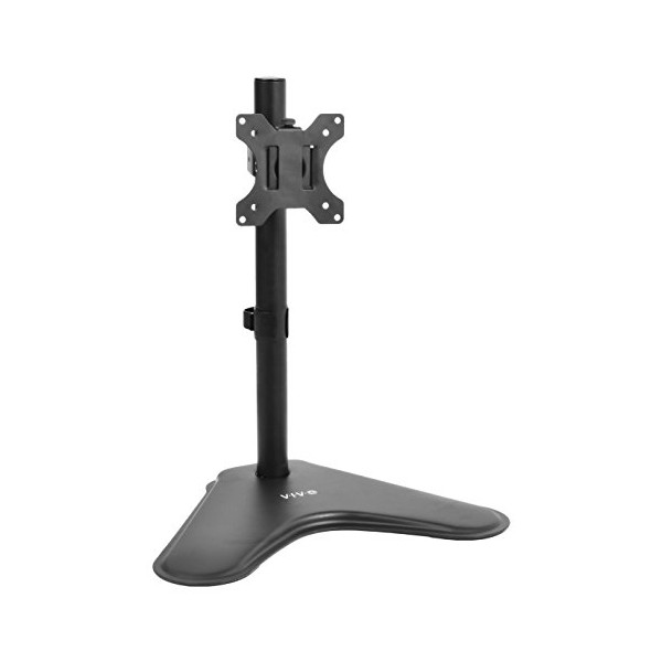 VIVO Single Monitor Stand - Freestanding VESA Steel Mount Base Riser fits 13 to 32 inch Screens, Adjustable Height, Tilt, Swivel, Rotation (STAND-V001H)