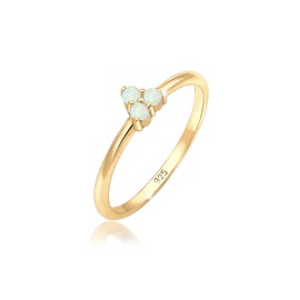 Elli 0603230618 Women's Solitaire Ring Opal, Silver plated, Opal