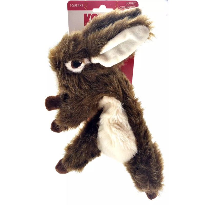 KONG Low Stuff Wild Rabbit MEDIUM Squeaky Soft Plush Toss