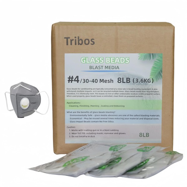 Tribos glass beads blast media, sand blasting media, sand blaster