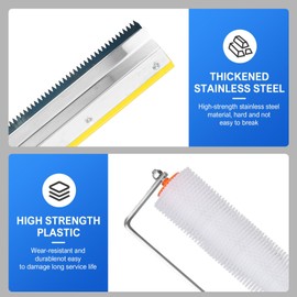 BTYCityMao Upgraded Self-Levelling Cement Tool Kit - Floor Construction Roller Spike Shoes - Garage Flooring Concrete Tools with Adjustable Threaded Pole - Self-Leveling Rake - Spiked Roller