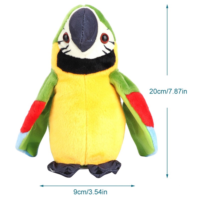 Cartoon Cute Electric Recording Learning Talking Plush Parrot Early Education