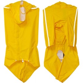 Dog Raincoat Lightweight Dog Rain Jacket Hoodies Waterproof Large Dog Rain Poncho for Medium Large Dog (Yellow, 8XL)