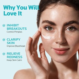 ZealSea ZealSea 10% Azelaic Acid Facial Cream - Azelaic Acid Serum with AHA & Pionin for Face, Relief Pimple, Breakouts, Blackhead & Redness, Azelaic Acid Gel Clarify Skin Soothe Irritation, 1 Oz