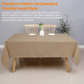 Majestic Giftware PVC Faux Leather Rectangle Tablecloths | (TCG62-54180) Argyle Ivory Waterproof & Spill Proof Dining Table Cover | Decorative Washable Tablecloth for Home, Kitchen, Party (54X180)