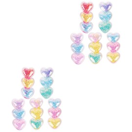 Healeved 10 pcs Quicksand Heart Hair Clips for Accessories for Daily Wear Parties and Special Occasions