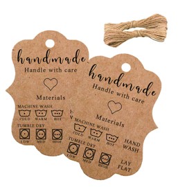 30 Pack Handmade Care Tags 2.53.25 inch Material Instructions Tags for Homemade Materials