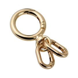 FUSSED Keychain, Carabiner, Stylish, Keychain, Frosted Surface, Lost Prevention, Easy Installation, Detachable Gift, gold
