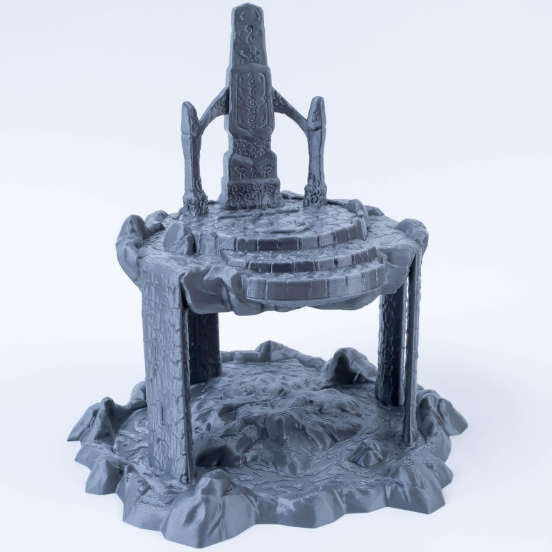 3D Vikings Elfenreich Floating Island with Ritual Altar, Scale 28/32