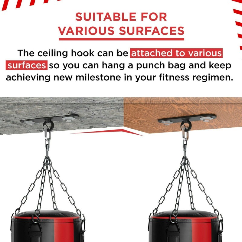 PUNCH BAG CEILING HOOK by Athletics Gear | 18-guage Heavy
