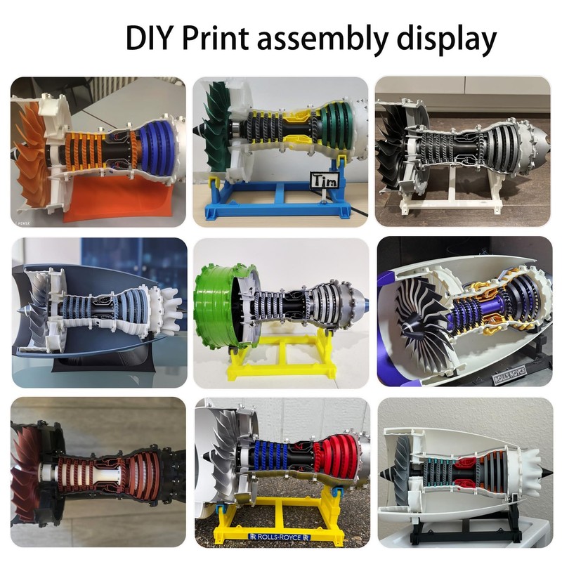 For Bambu Lab Makerworld MH006 Jet Engine Creative Model Kit