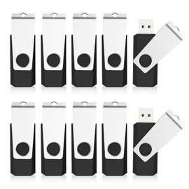 KEXIN 16GB USB Drive Bulk 50 Pack Flash Drive 16 GB USB Drive Thumb Drive Bulk Flash Drive Pack Swivel USB 2.0 (16GB, 50PCS, Black)