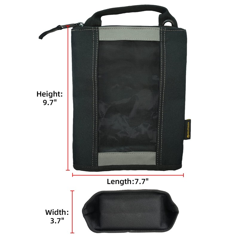 MELOTOUGH Zipper Tool Pouch Zipper Bag -Fastener Bag with Mesh