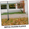 Operitacx Heavy-duty Black Fence Flange Metal Post 52mm Base Inner