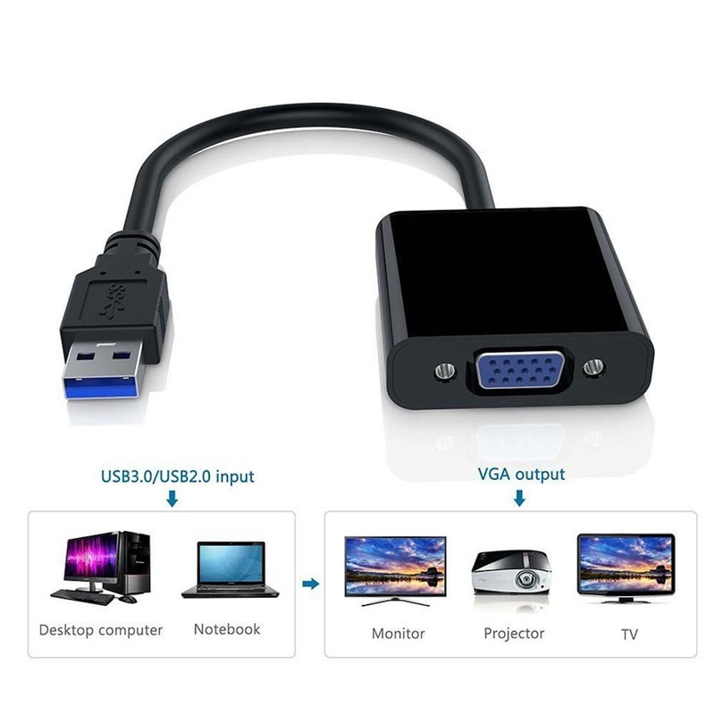 USB to VGA (Black)