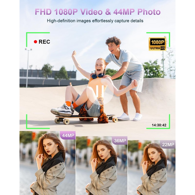 CAMKORY Digital Camera, Kids Camera FHD 1080P Camera for Photography