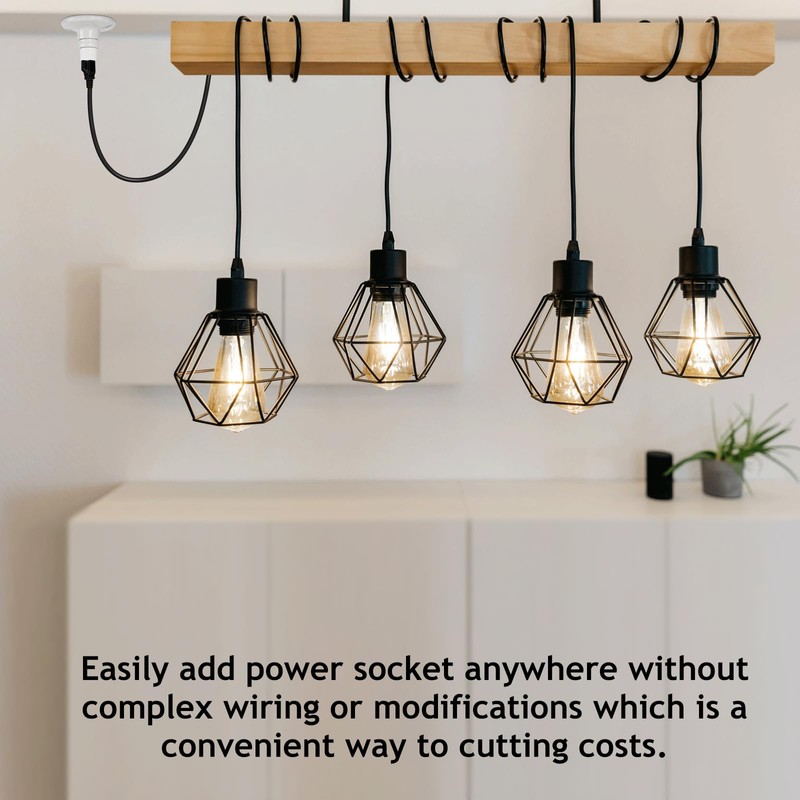 5 Pack Light Socket Outlet Adapter - E26 Light Socket