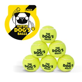The Little Dog's Balls, Dog Tennis Balls, Yellow 6-Pack,Strong Toy for Agility Training, Puppy Training, Play, Exercise & Fetch, 1.9 Inches Diameter