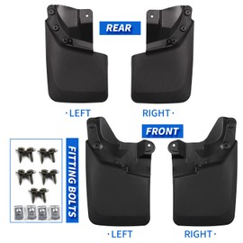 RMOURTEKK Mud Flaps Compatible with Tacoma 2016-2022,2023 Heavy Duty Molded Mud Flaps,Front and Rear Side Splash Guards Replacement Set of 4,with OEM Fender Flares (Not for SR Models)