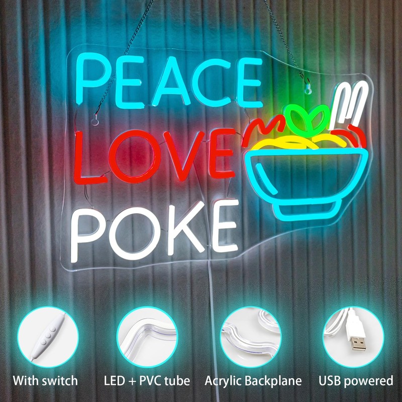 Horseneon Peace Ramen Neon Light Sign