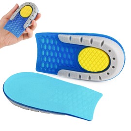 AINIUNIU 2Pcs Unisex Atmungsaktive Unsichtbar Erhöht Einlegesohlen, Höhe Erhöhung Einlegesohle Gel, schuheinlagen erhöhung, Unsichtbare Schuhlifteinsätze Stoßdämpfung (1,5CM)