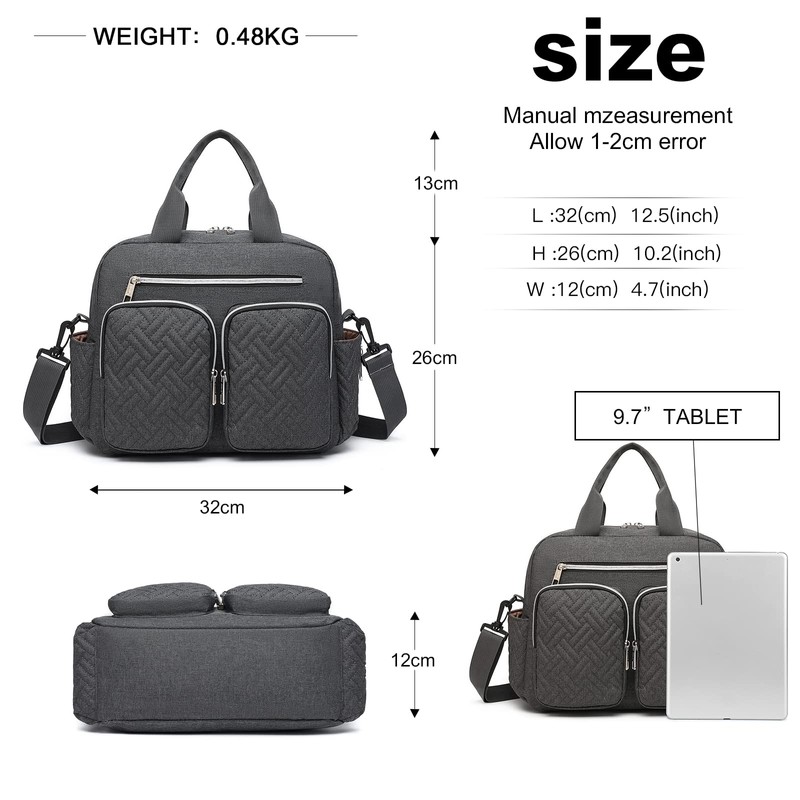 Kono Baby Changing Bag Weekender Travel Nappy Tote for Mom