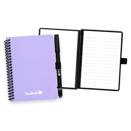 BAMBOOK Colourful Notebook - Purple - A6 - Blank & Lined - Reusable Notebook, Notepad, Reusable Notebook, Erasable Whiteboard Notebook