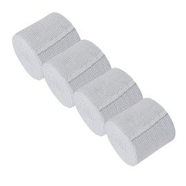 Nexskin 2" Organic Latex Free American Cotton - Comfort Elastic Bandage with Single Hook & Loop Closure - White, 4 Pack