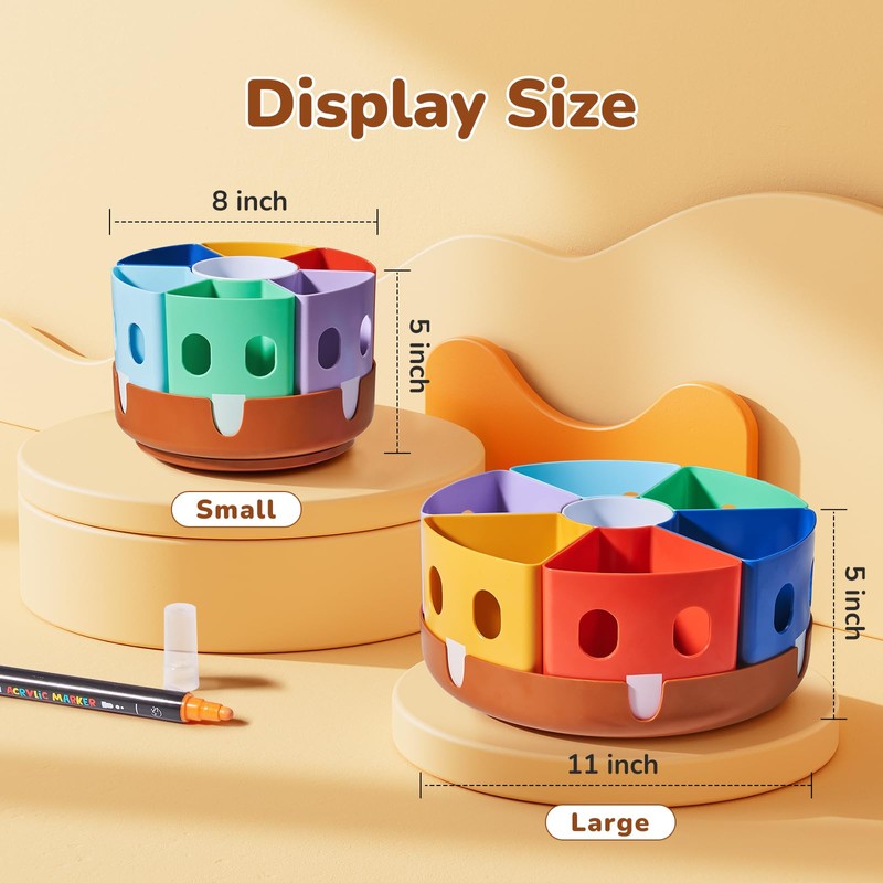 GAMENOTE Rotating Art Supplies Organizer - Lazy Susan Office School